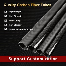 ARRIS 16mm x 14mm x 330mm Carbon Fiber Tube, 330mm Length 3K Roll Wrapped 100% Pure Round Carbon Hollow Tubing Plain Glossy for Quadcopter Multicopter (4PCS)