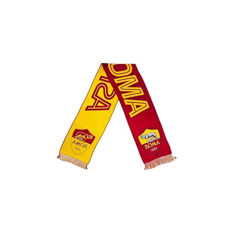 AS Roma SCIARPA UFFICIALE JACQUARD WORDMARK GIALLO