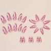 DOCVOEOMH Almond Shaped Press on Nails Medium Nude Pink Acrylic