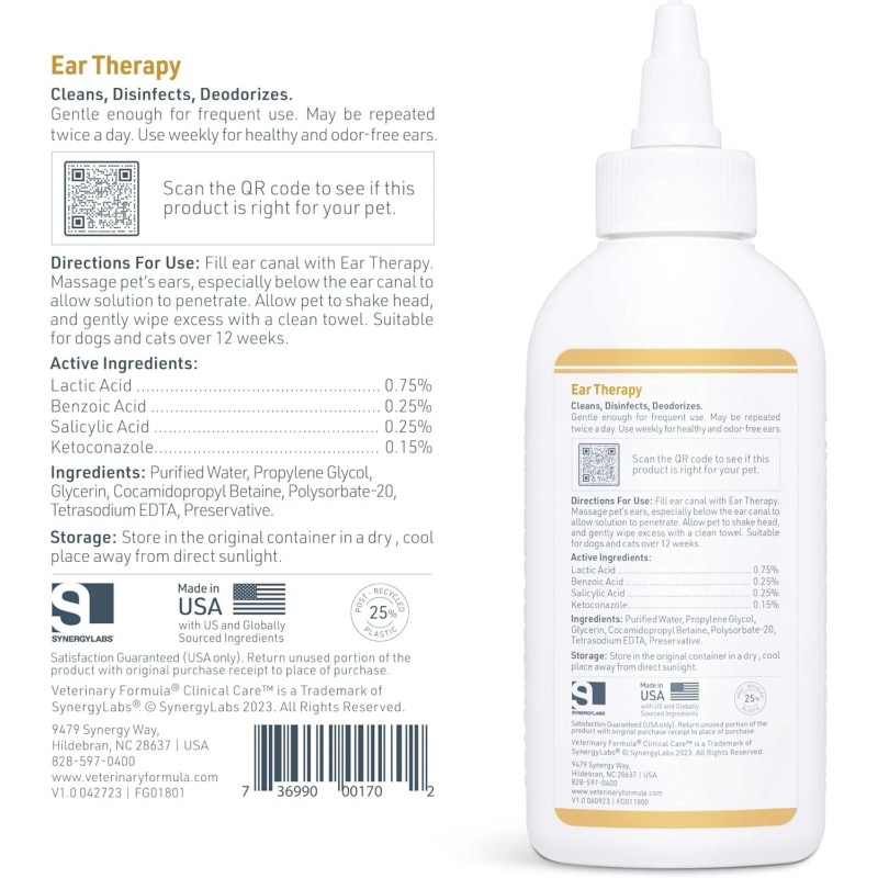 N/A Ear Cleaner for Dogs & Cats – Limpiador de