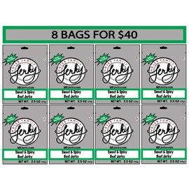 Moses Family Jerky, Sweet and Spicy Beef Jerky, 2.5 Ounce (Pack of 8), Bite Sized Sliced Meat