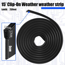 Tallew 2.6 Inch Rv Slide Out Seal Black Clip Rubber Seal Wiper, Camper Slideout Weather Stripping Rv Door Window Channel Mounts for Truck Seam Protecting Replacement Trim(25 ft)