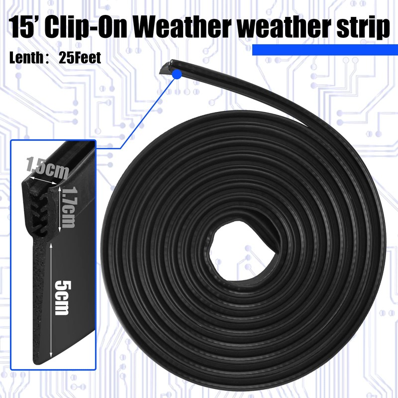 Tallew 2.6 Inch Rv Slide Out Seal Black Clip Rubber