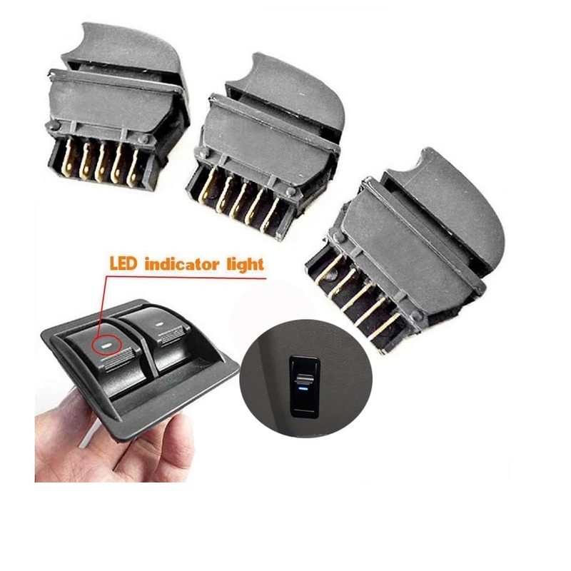 12V Universal Power Window Switch Kit, Wiring Harness kit for