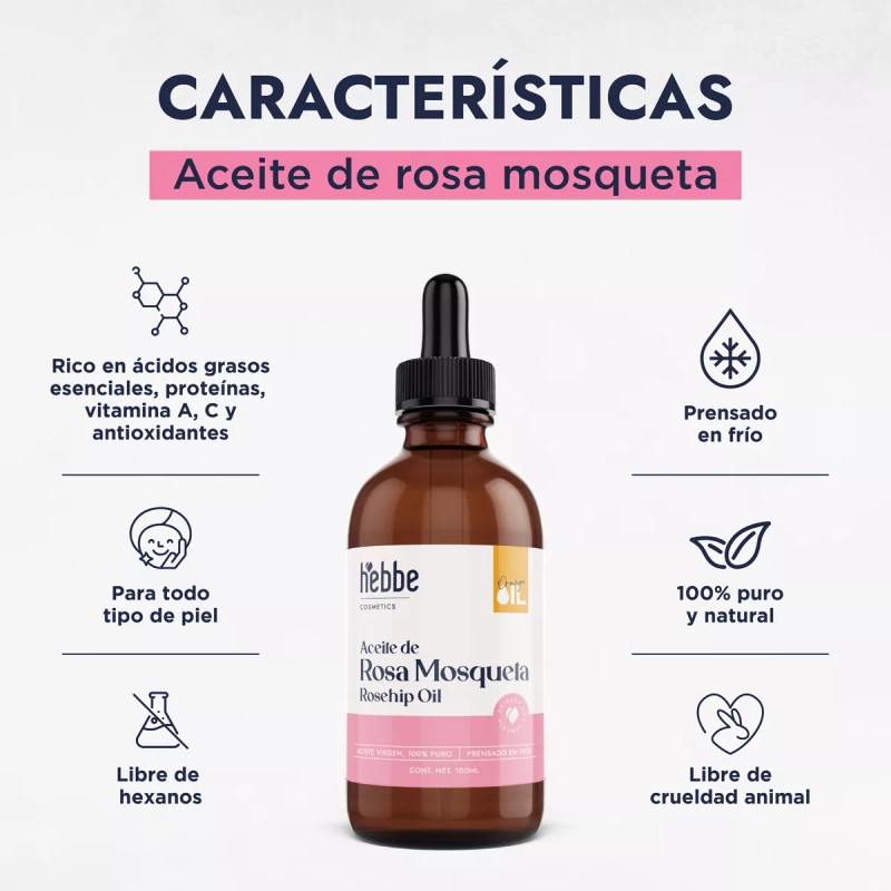 HEBBE COSMETICS APFV1 FC4 1VTL1 Aceite De Rosa Mosqueta Virgen