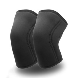 Rodilleras, 1 par Rodilleras Deportivas, Rodillera de Compresion de Neopreno de 7 mm para Levantamiento de Pesas, Sentadillas, Baloncesto, Rodillera Ortopedica para Soporte y Recuperación de Rodilla, (Large)
