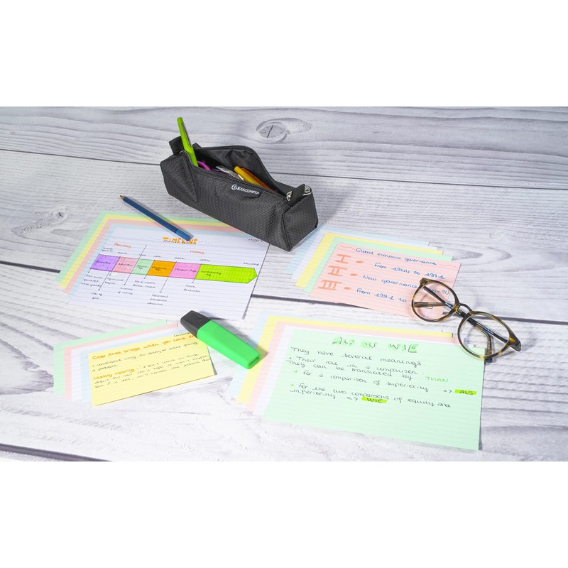 Exacompta - Ref 10829SE - Bristol Lined Record Cards (Pack