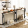 MAHANCRIS MAHANCRIS 2 Pack Narrow Sofa Table with Charging Station,