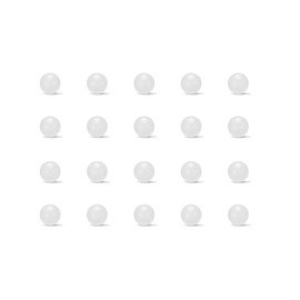 sourcing map 7mm PP Solid Plastic Balls, Precision Bearing Ball 100pcs