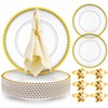 Bokon 12 Set Clear Charger Plates Bulk 13 Inch Beaded