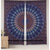Peacock Mandala Window Curtains Indian Drape Balcony Room Decor Curtain