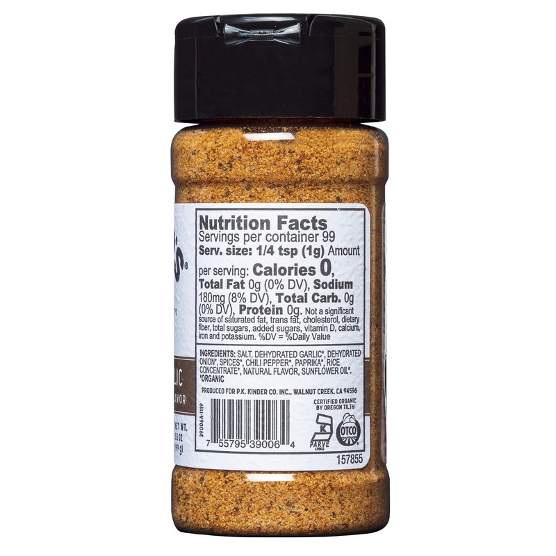 Kinder's Woodfired Garlic Rub (Keto Friendly), 3.5 Oz.