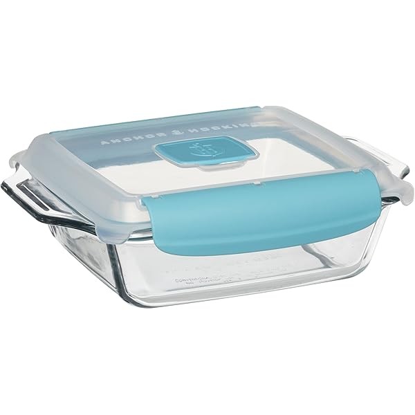 Anchor Hocking 8 Inch Square Cake Dish with TrueLock Locking