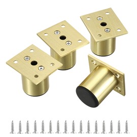 IGNPION 4Pcs 2" Adjustable Furniture Feet,Aluminum Alloy Sofa Furniture Cabinet Riser DIY Furniture Replacement Legs for TV Cabinet Ottoman Sofa Cupboard, Gold