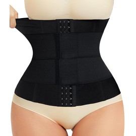 Ursexyly Waist Trainer for Women Tummy Control Body Shaper Belt Waist Cincher Corset Slim Belly Band Stomach Wraps Shapewear (Black, Medium)