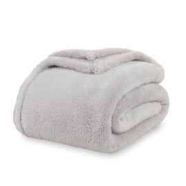 Berkshire Blanket Classic Extra-Fluffy™ Plush Blanket, Twin Size Bed Blanket, Soft Fuzzy Fluffy Long Hair Blanket for Couch Sofa Bed, Microchip, 60x92 Inches
