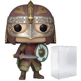 POP Movies: The Lord of The Rings - Battle Eowyn with Helmet Limited Edition Chase Funko Vinyl Figure (Bundled with Compatible Box Protector Case), Multicolored, 3.75 inches