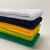 COUVER Color Sólido Terry Diadema/Sweatband – 4 Piezas, Negro