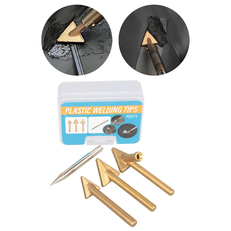 Generic 4x Replacement Tips Welder Soldering Tips,Welder Accessories, Triangular Copper