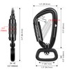 PANDENGZHE Locking Carabiner Clip 2.5" with Swivel Ring for Securing