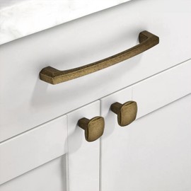 Asidrama 10 Pack 5 Inch(128mm) Champagne Bronze Kitchen Cabinet Handles, Brushed Brass Cabinet Pulls Kitchen Gold Cabinet Hardware for Cupboard Drawer Pulls