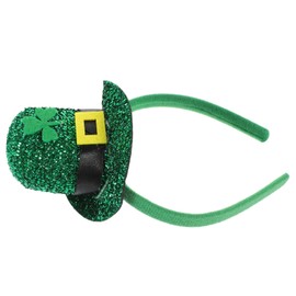 VICASKY Saint Patrick Day Shamrock Headband Lightweight Festival Party Decoration Comfortable Headpiece for Adults Irish Themed Accessory for Celebrations