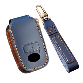 Daihatsu Exclusive Smart Key Case, Key Holder, Leather Material, Key Cover, Stylish, For Toyota, Rocky, Tuft, Tall, Atley, Rumi, Hijam, Jumbo, 2020, For Cars, Scratch-Resistant, blue