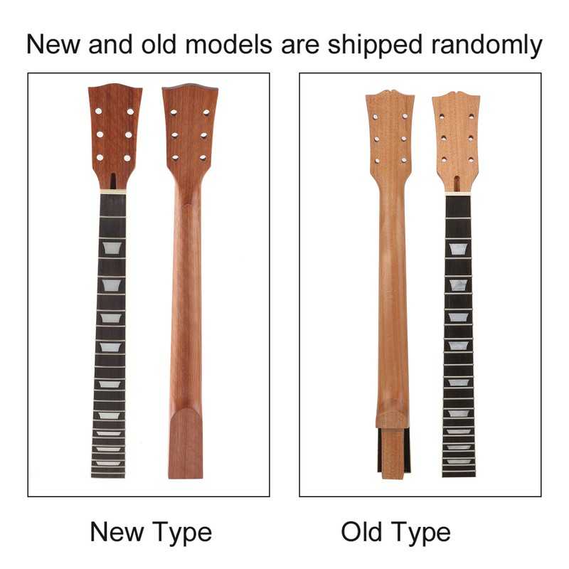 Wood Electric Guitar Neck 22Frets Rosewood Fingerboard with Trapezoidal Inlay