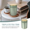 Housoutil 2pcs Tinplate Tea Stainless Steel Containers with Lids Odor