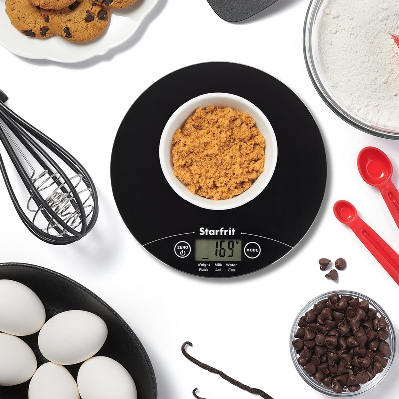 Starfrit Digital Kitchen Scale - Glass Platform - Measures Weight