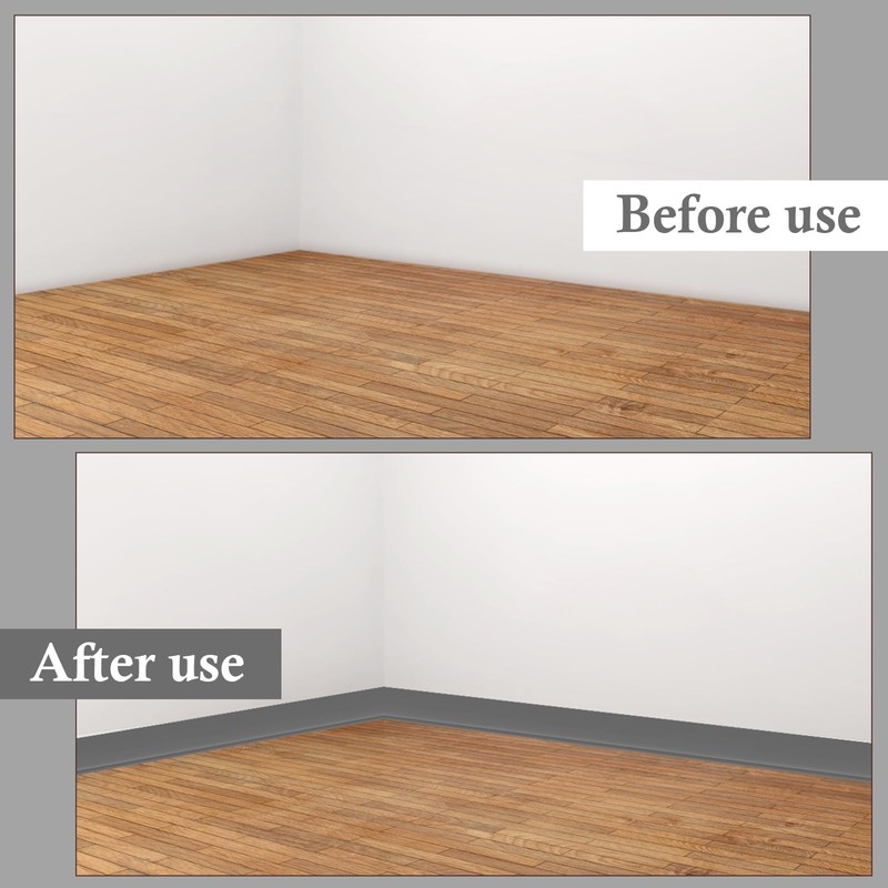 POPAKAN Flexible Baseboard Molding Trim 4" x 20 ft, Self-Adhesive
