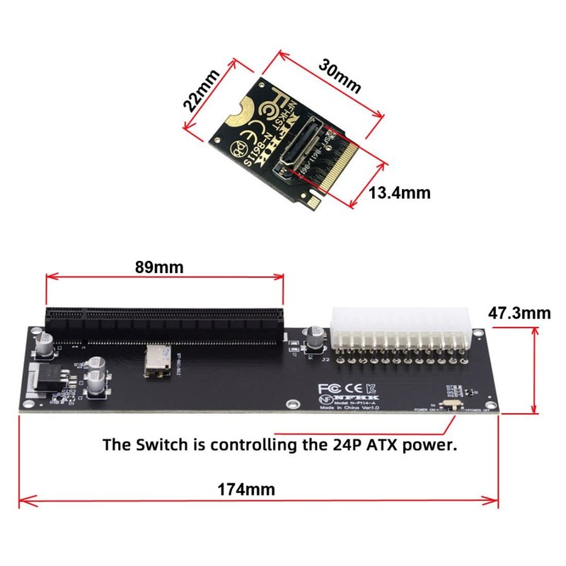 chenyang Oculink SFF-8612 to PCI-E 3.0/4.0 M.2 M-Key to PCIe
