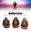3PCS Buddha Statue Candle Holder Stand Resin Buddha Candlestick Ornament