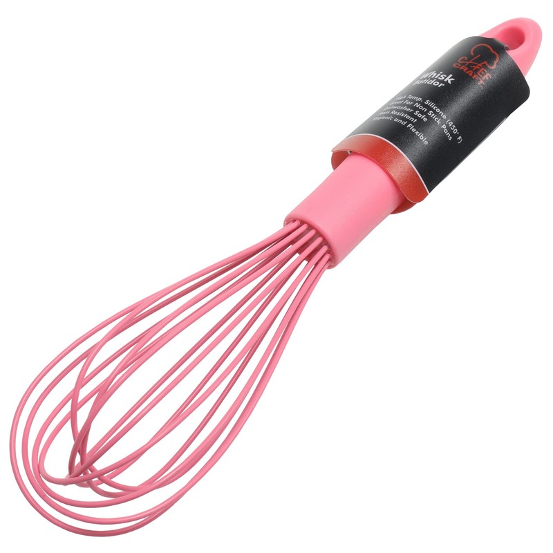 Chef Craft Premium Silicone Wire Cooking Whisk, 10.5 inch, Pink