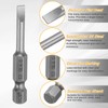 sourcing map 2pcs SL4 Slotted Screwdriver Bits 4mm Slotted Tip