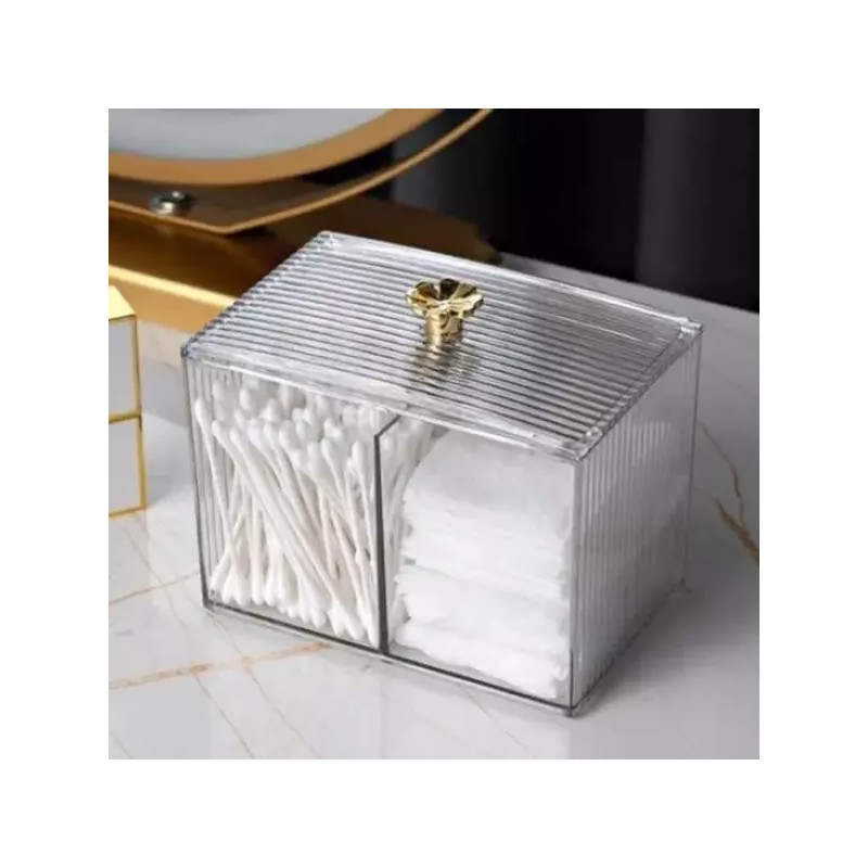 Gitabrandeu 화장대정리함 화장솜케이스 2칸 Vanity Organizer Makeup Cotton Case 2