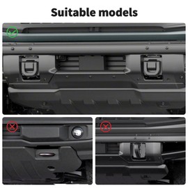 JWWY Front Bumper Tow Hook Covers Tow Trailer Hitch Receiver Cover Towing Hitch Rubber Sleeve Protector Cover Trim Fit for 2021-2025+ Ford Bronco Exterior Accessories Light Blue 2PCS (U-Shaped)