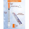 100 Pack 1ml Disposable Syringe, 31G 1cc 1/4 Inch (6mm)