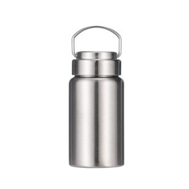 CDJ 12 oz Vacuum Insulated Stainless Steel Water Bottle with Handle, Leak-Proof Double Walled Water Bottle, Reusable and Portable, Metal Water Bottle for School, Hiking, Camping