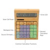 Bamboo Calculator Solar Powered Battery Powered Eco Friendly Function Calculator