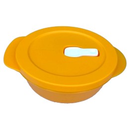 Tupperware CrystalWave Plus Microwavable PAPAYA Orange Vented 2.5 cups 600ml