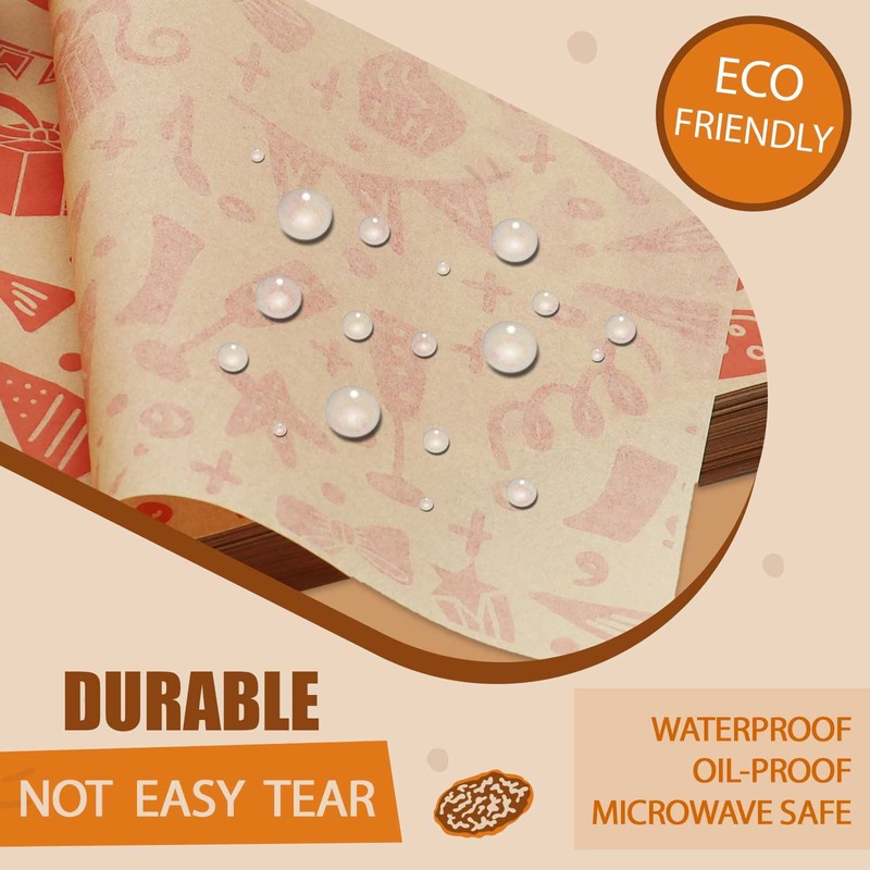 Food Paper Sheets 8"x8" - 300Pcs Paper Liners for Plastic