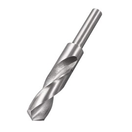 sourcing map 21 mm Drill Bit Straight Shaft Shaft 1/2 Inch HSS 4241 Silver Tone
