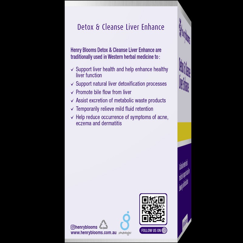 Henry Blooms Detox & Cleanse Liver Enhance 60 Capsules