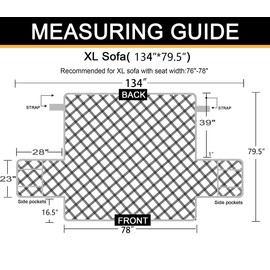 CHHKON Sofa Cover 100% Waterproof Non-Slip Quilted Furniture Protector Sofa Slipcover for Children, Pets for Leather Couch (Green, 78")