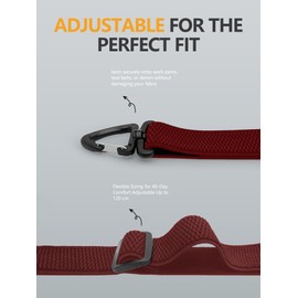 KICPEG Suspenders for Men Heavy Duty X-Back Men’s Suspenders Adjustable 1.5 Inch Wide Elastic Braces Work Suspender for Men Women Outdoor, Workwear, Casual Use(Burgundy)