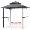 MASTERCANOPY Grill Gazebo Replacement Canopy Top for Model L-GG001PST-F (Gray)