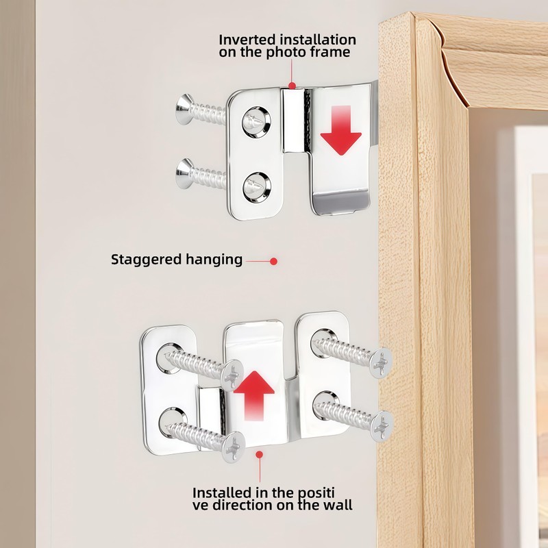 2 Inches Picture Hanger Supports 30lbs - Interlocking Wall Mounting