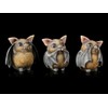 Three Wise Bat Figures - See Nothing, Hear Nothing, See