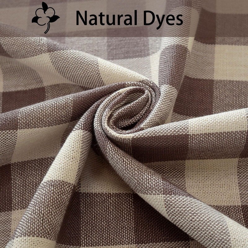 Checkered Tablecloth Rectangle Washable Buffalo Plaid Table Cloth Cotton Linen